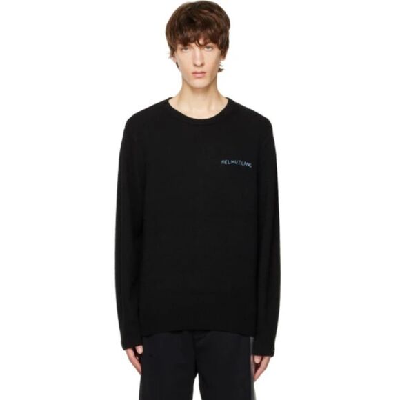 Helmut Lang Cashmere Blend Kurt Crewneck Sweater Black, NWT, Size S - Picture 13 of 13